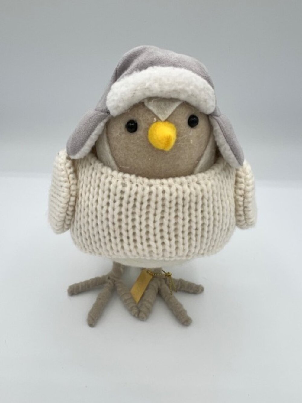 2023 Target Featherly Friends Bay Winter Bird Cream Sweater Gray Hat